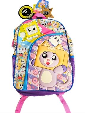 Lankybox 16" Kids Childrens Student Youth backpack pink purple blue NEW